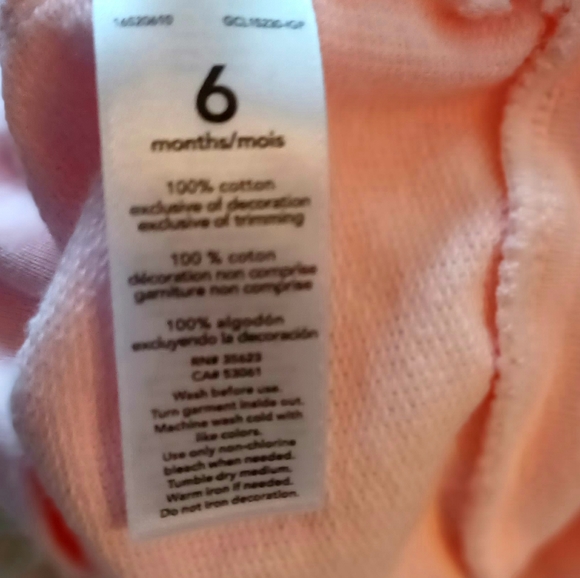 BOGO FREE Carter's 2 Piece Outfit Pink Bunny Zip-Up Hoodie & Floral Pants 6M - Picture 2 of 5